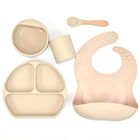 Durable Weaning Silicone Feeding Set 5pcs In 1 Set Reusable Harmless